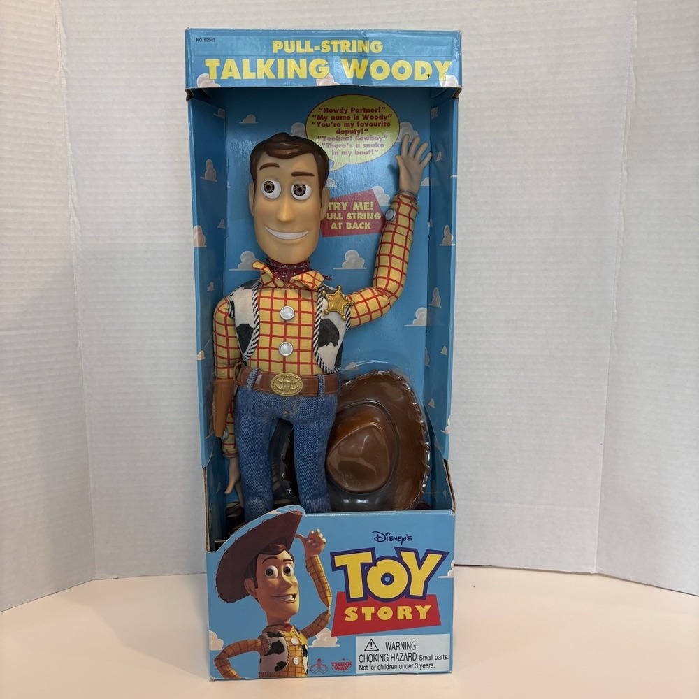 Vintage Disney Toy Story Woody Pull-String Doll Thinkway 62943, not Talking‎ NEW